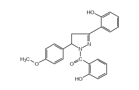 3-(o-hydroxyphenyl)-5-(p-methoxyphenyl)-1-salicyloyl-2-pyrazoline