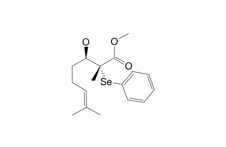 methyl (2R,3R)-3-hydroxy-2,7-dimethyl-2-phenylselanyloct-6-enoate