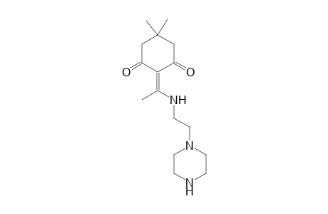 5,5-dimethyl-2-(1-{[2-(1-piperazinyl)ethyl]amino}ethylidene)-1,3-cyclohexanedione