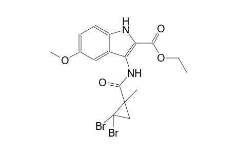 ethyl 3-{[(2,2-dibromo-1-methylcyclopropyl)carbonyl]amino}-5-methoxy-1H-indole-2-carboxylate
