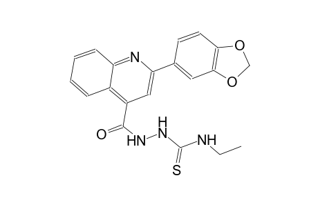 2-{[2-(1,3-benzodioxol-5-yl)-4-quinolinyl]carbonyl}-N-ethylhydrazinecarbothioamide