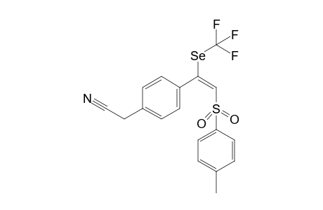 2-{4-[(E)-2-(4-methylphenylsulfonyl)-1-[(trifluoromethyl)selanyl]ethenyl]phenyl}acetonitrile