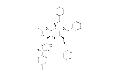 2-ACETYL-3,4,6-TRI-O-BENZYL-BETA-D-GLUCOPYRANOSE-N-TOSYLCARBAMATE;BETA-ANOMER