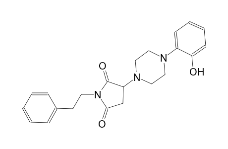 2,5-pyrrolidinedione, 3-[4-(2-hydroxyphenyl)-1-piperazinyl]-1-(2-phenylethyl)-