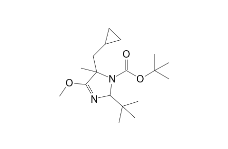t-Butyl 2-(t-butyl)-5-methyl-4-methoxy-5-[(cyclopropyl)methyl]-2,5-dihydroimidazole-1-carboxylate