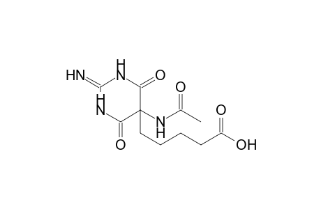 5-[5-(acetylamino)-2-imino-4,6-dioxohexahydro-5-pyrimidinyl]pentanoic acid