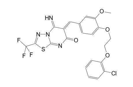 7H-[1,3,4]thiadiazolo[3,2-a]pyrimidin-7-one, 6-[[4-[2-(2-chlorophenoxy)ethoxy]-3-methoxyphenyl]methylene]-5,6-dihydro-5-imino-2-(trifluoromethyl)-, (6Z)-