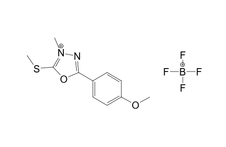 2-Methylthio-3-methyl-5-(4-methoxyphenyl)-1,3,4-oxadiazolium tetrafluoroborate