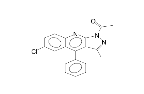 1-acetyl-3-methyl-4-phenyl-6-chloropyrazolo[3,4-b]quinoline