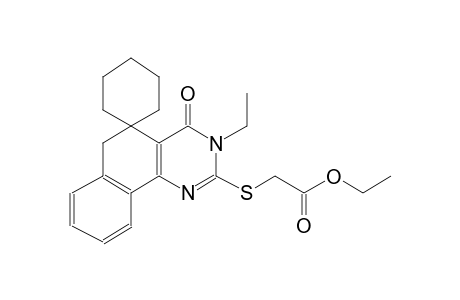 ethyl 2-((3-ethyl-4-oxo-4,6-dihydro-3H-spiro[benzo[h]quinazoline-5,1'-cyclohexan]-2-yl)thio)acetate