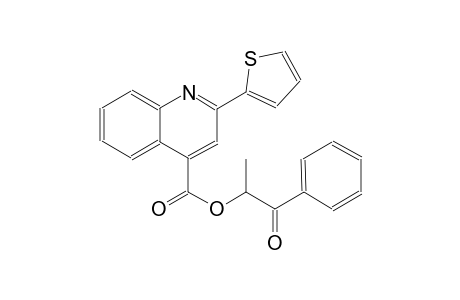 4-quinolinecarboxylic acid, 2-(2-thienyl)-, 1-methyl-2-oxo-2-phenylethyl ester