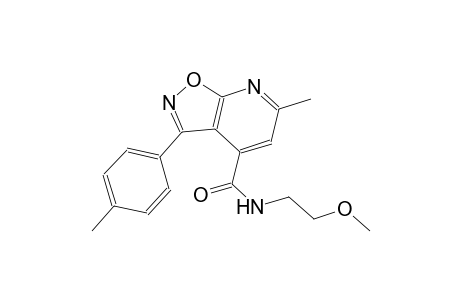 isoxazolo[5,4-b]pyridine-4-carboxamide, N-(2-methoxyethyl)-6-methyl-3-(4-methylphenyl)-