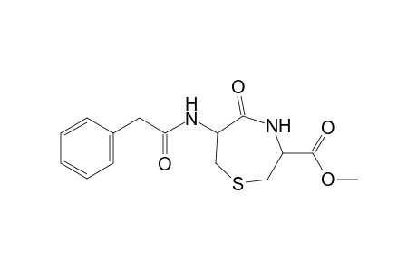 Methyl 5-oxo-6-(2'-phenylacetylamino)-perhydro-1,4-thiazepine-3-carboxylate