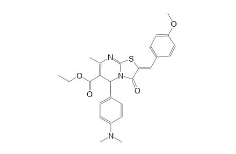 ethyl (2Z)-5-[4-(dimethylamino)phenyl]-2-(4-methoxybenzylidene)-7-methyl-3-oxo-2,3-dihydro-5H-[1,3]thiazolo[3,2-a]pyrimidine-6-carboxylate