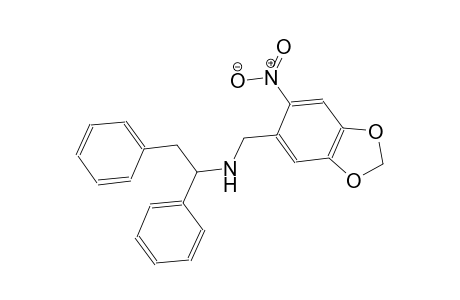 N-[(6-nitro-1,3-benzodioxol-5-yl)methyl]-1,2-diphenylethanamine