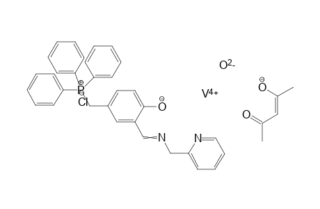 Vanadium(IV) (Z)-4-oxopent-2-en-2-olate oxygen 2-(2-pyridylmethyliminomethyl)-4-(triphenylphosphaniumylmethyl)phenolate chloride