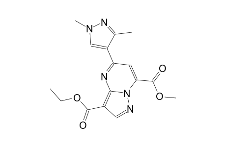 pyrazolo[1,5-a]pyrimidine-3,7-dicarboxylic acid, 5-(1,3-dimethyl-1H-pyrazol-4-yl)-, 3-ethyl 7-methyl ester