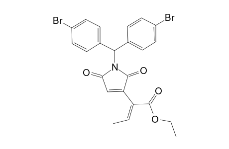(E)-ethyl 2-(1-(bis(4-bromophenyl)methyl)-2,5-dioxo-2,5-dihydro-1H-pyrrol-3-yl)but-2-enoate