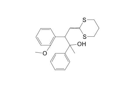 4-(1,3-dithian-2-ylidene)-3-(2-methoxyphenyl)-2-phenylbutan-2-ol