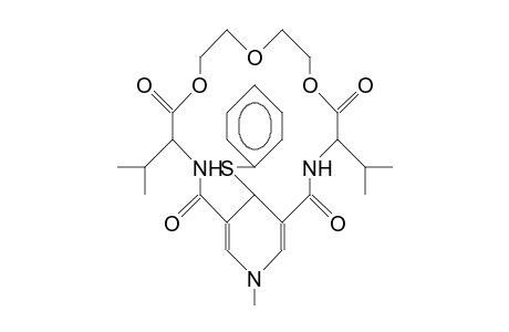 4,14-Diisopropyl-19-methyl-21-phenylthio-6,9,12-trioxa-3,16,19-triaza-bicyclo(15.3.1)heneicosa-17,20-diene-2,15,13,16-te