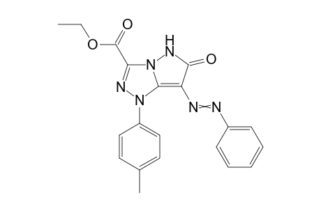3-Ethoxycarbonyl-1-(4-methylphenyl)-7-phenylazo-5,6-dihydro-pyrazolo[5,1-c][1,2,4]triazol-6-one