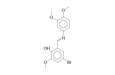 4-(2-Hydroxy-3-methoxy-5-bromobenzylideneamino)veratrole