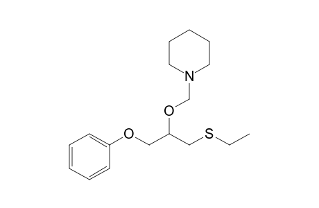 2-Piperidinomethoxy-3-phenoxy-1-(ethylsulfanyl)propane