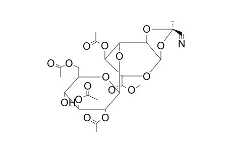 METHYL 4-O-ACETYL-3-O-(2,3,6-TRI-O-ACETYL-BETA-D-GLUCOPYRANOSYL)-1,2-O-[1-(EXO-CYANO)ETHYLIDENE]-ALPHA-D-GLUCOPYRANOSYLURONATE