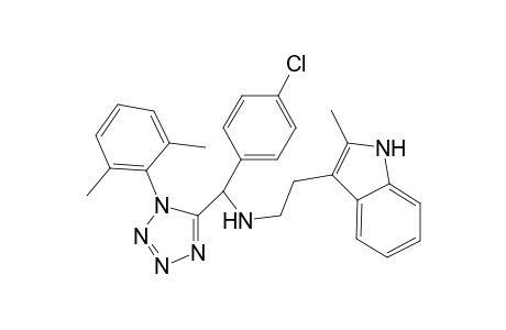 N-[(4-chlorophenyl)-[1-(2,6-dimethylphenyl)-1,2,3,4-tetrazol-5-yl]methyl]-2-(2-methyl-1H-indol-3-yl)ethanamine