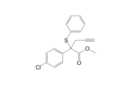 Methyl 2-(p-chlorophenyl)-2-(phenylthio)pent-4-ynoate
