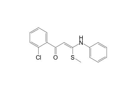 2-Propen-1-one, 1-(2-chlorophenyl)-3-(methylthio)-3-(phenylamino)-