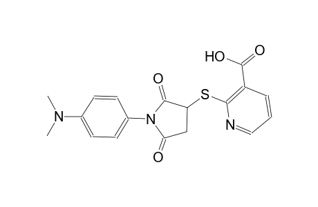 2-({1-[4-(dimethylamino)phenyl]-2,5-dioxo-3-pyrrolidinyl}sulfanyl)nicotinic acid