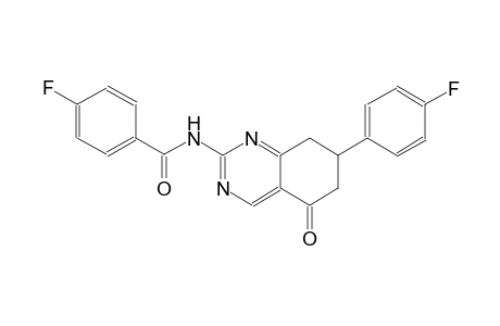 4-fluoro-N-[7-(4-fluorophenyl)-5-oxo-5,6,7,8-tetrahydro-2-quinazolinyl]benzamide