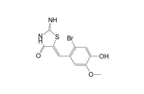 (5Z)-5-(2-bromo-4-hydroxy-5-methoxybenzylidene)-2-imino-1,3-thiazolidin-4-one