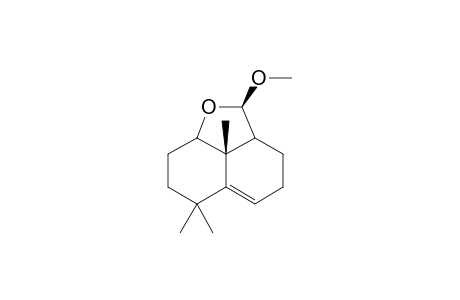 (-)-2.beta.-Methoxy-2a.beta.,3,4,6,7,8,8a.beta.,8b.beta.-Octahydro-6,6,8b.beta.-trimethyl-2H-naphtho[1,8-bc]furan