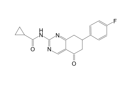 N-[7-(4-fluorophenyl)-5-oxo-5,6,7,8-tetrahydro-2-quinazolinyl]cyclopropanecarboxamide