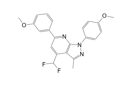 1H-pyrazolo[3,4-b]pyridine, 4-(difluoromethyl)-6-(3-methoxyphenyl)-1-(4-methoxyphenyl)-3-methyl-