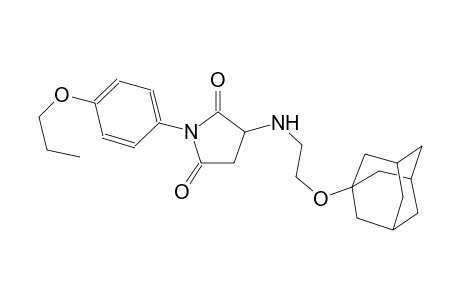 2,5-pyrrolidinedione, 1-(4-propoxyphenyl)-3-[[2-(tricyclo[3.3.1.1~3,7~]dec-1-yloxy)ethyl]amino]-