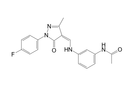 N-[3-(((Z)-[1-(4-Fluorophenyl)-3-methyl-5-oxo-1,5-dihydro-4H-pyrazol-4-ylidene]methyl)amino)phenyl]acetamide