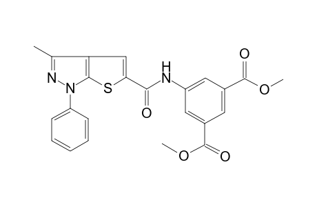 5-[(3-methyl-1-phenyl-thieno[2,3-c]pyrazole-5-carbonyl)amino]benzene-1,3-dicarboxylic acid dimethyl ester