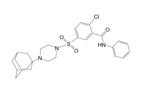 5-[4-(1-adamantyl)piperazin-1-yl]sulfonyl-2-chloranyl-N-phenyl-benzamide