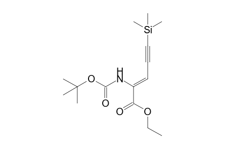 (Z)-2-(tert-butoxycarbonylamino)-5-trimethylsilyl-pent-2-en-4-ynoic acid ethyl ester