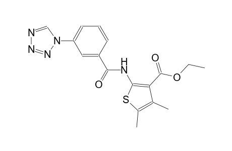 3-thiophenecarboxylic acid, 4,5-dimethyl-2-[[3-(1H-tetrazol-1-yl)benzoyl]amino]-, ethyl ester