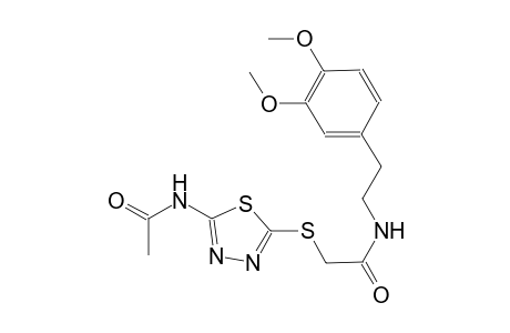 2-{[5-(acetylamino)-1,3,4-thiadiazol-2-yl]sulfanyl}-N-[2-(3,4-dimethoxyphenyl)ethyl]acetamide