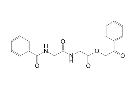 acetic acid, [[(benzoylamino)acetyl]amino]-, 2-oxo-2-phenylethyl ester