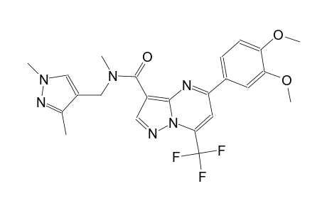 5-(3,4-dimethoxyphenyl)-N-[(1,3-dimethyl-1H-pyrazol-4-yl)methyl]-N-methyl-7-(trifluoromethyl)pyrazolo[1,5-a]pyrimidine-3-carboxamide