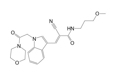 (2E)-2-cyano-N-(3-methoxypropyl)-3-{1-[2-(4-morpholinyl)-2-oxoethyl]-1H-indol-3-yl}-2-propenamide