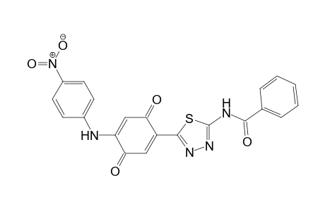 N-[5-[3,6-diketo-4-(4-nitroanilino)cyclohexa-1,4-dien-1-yl]-1,3,4-thiadiazol-2-yl]benzamide