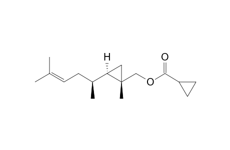 cyclopropane carboxylic acid[(1S*,2R*)-1-methyl-2-((S*)-5-methylhex-4-en-2-yl)cyclopropyl)]methyl