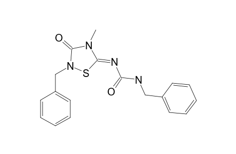 2-BENZYL-5-BENZYLCARBAMOYLIMINO-4-METHYL-1,2,4-THIADIAZOLIDIN-3-ONE